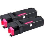 Dell 593-10261 (WM138 / KU055) ensemble de 2 toner compatibles magenta haute capacité (Paradise Cartouche)