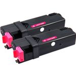 Dell 593-10315 / 593-10323 (FM067) ensemble de 2 toner compatibles magenta haute capacité (Paradise Cartouche)