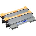 Brother TN2220 (TN2210) ensemble de 2 toner compatibles haute capacité noir (Paradise Cartouche)