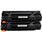 HP 36A (CB436A) ensemble de 2 toner compatibles noir (Paradise Cartouche)