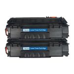 HP 53A (Q7553A) ensemble de 2 toner compatibles noir (Paradise Cartouche)