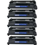 HP 26X (CF226X) ensemble de 5 toner compatibles noir haute capacité (Paradise Cartouche)