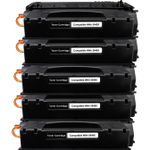 HP 49X (Q5949X) ensemble de 5 toner compatibles noir haute capacité (Paradise Cartouche)