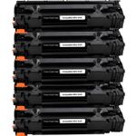 HP 36A (CB436A) ensemble de 5 toner compatibles noir (Paradise Cartouche)