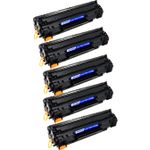 HP 83A (CF283A) ensemble de 5 toner compatibles noir (Paradise Cartouche)