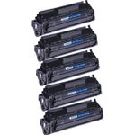 HP 12X (Q2612X) ensemble de 5 toner compatibles noir haute capacité (Paradise Cartouche)