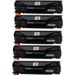 HP 35A (CB435A) ensemble de 5 toner compatibles noir (Paradise Cartouche)