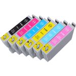 Epson T0807 ensemble de 6 cartouches d'encre compatibles (Paradise Cartouche)