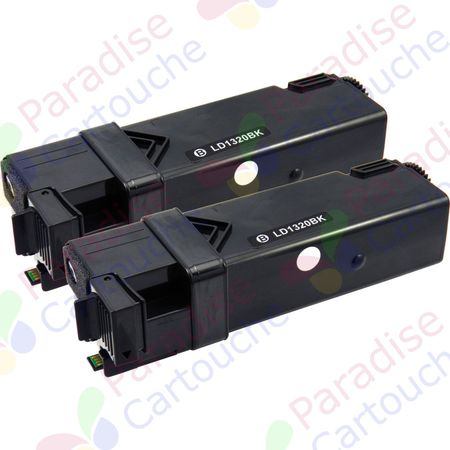 Dell 593-10258 (DT615) ensemble de 2 toner compatibles noir haute capacité (Paradise Cartouche)