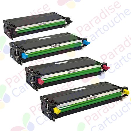 Dell 3110cn / 3115cn ensemble de 4 toner compatibles haute capacité (Paradise Cartouche)