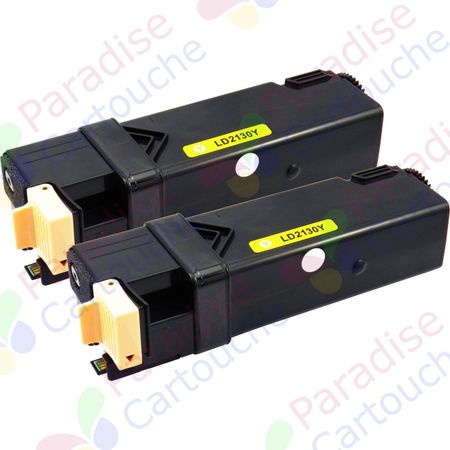 Dell 593-10314 / 593-10322 (FM066) ensemble de 2 toner compatibles jaune haute capacité (Paradise Cartouche)