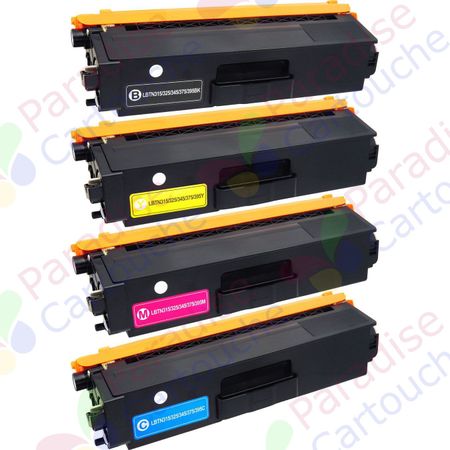 Brother TN325 (TN320) ensemble de 4 toner compatibles haute capacité (Paradise Cartouche)