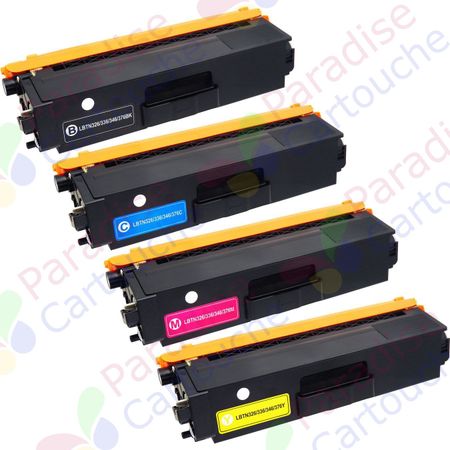 Brother TN326 (TN321) ensemble de 4 toner compatibles haute capacité (Paradise Cartouche)