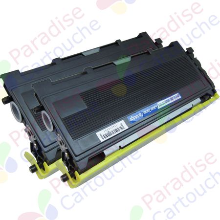 Brother TN2005 ensemble de 2 toner compatibles noir (Paradise Cartouche)