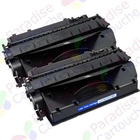 Canon CRG 719 H (3480B002) ensemble de 2 toner compatibles noir haute capacité (Paradise Cartouche)