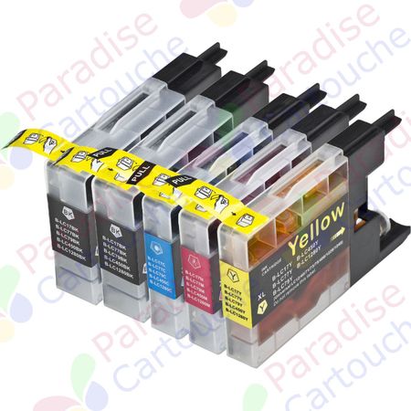 Brother LC1280 ensemble de 5 cartouches d'encre compatibles extra haute capacité (Paradise Cartouche)