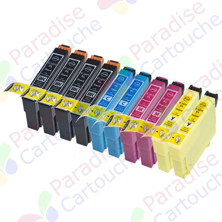 Epson 18XL XXL ensemble de 10 cartouches d'encre compatibles haute capacité (Paradise Cartouche)