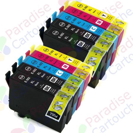 Epson 502XL ensemble de 10 cartouches d'encre compatibles haute capacité (Paradise Cartouche)