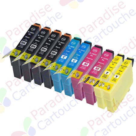 Epson 16XL XXL ensemble de 10 cartouches d'encre compatibles haute capacité (Paradise Cartouche)