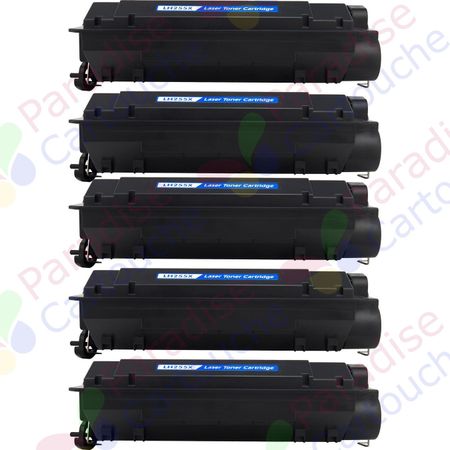 HP 55X (CE255X) ensemble de 5 toner compatibles noir haute capacité (Paradise Cartouche)