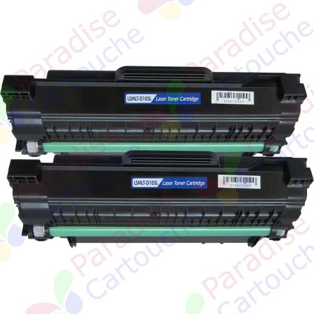 Samsung MLT-D1052L ensemble de 2 toner compatibles noir haute capacité (Paradise Cartouche)