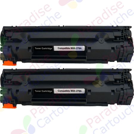 HP 78A (CE278A) ensemble de 2 toner compatibles noir (Paradise Cartouche)