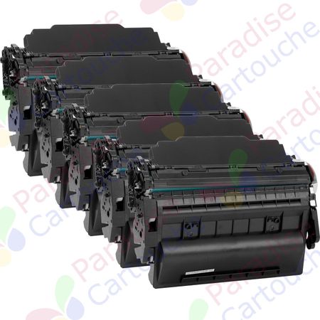 HP 87X (CF287X) ensemble de 5 toner compatibles noir haute capacité (Paradise Cartouche)