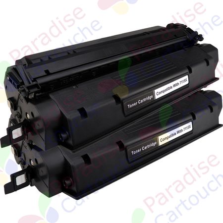 HP 15X (C7115X) ensemble de 2 toner compatibles noir haute capacité (Paradise Cartouche)