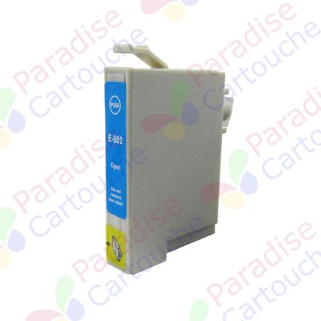 Epson T0802 cartouche d'encre compatible cyan (Paradise Cartouche)