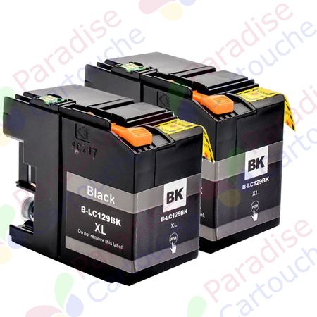 Brother LC129BK ensemble de 2 cartouches d'encre compatibles ultra haute capacité (Paradise Cartouche)