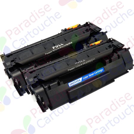 HP 49A (Q5949A) ensemble de 2 toner compatibles noir (Paradise Cartouche)