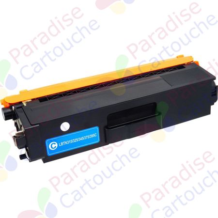 Brother TN325C (TN320C) toner compatible cyan haute capacité (Paradise Cartouche)