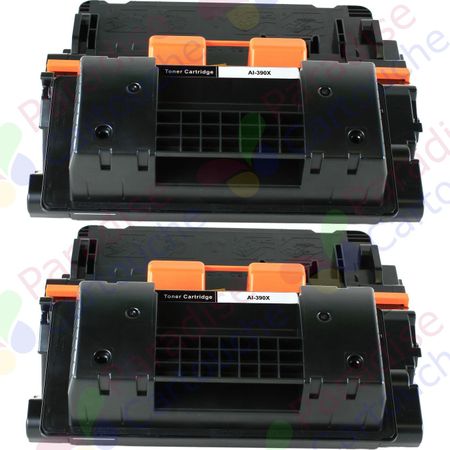 HP 90X (CE390X) ensemble de 2 toner compatibles noir haute capacité (Paradise Cartouche)