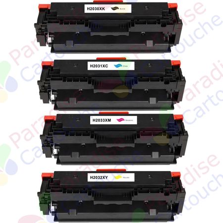 HP 415X ensemble de 4 toner compatibles haute capacité (Paradise Cartouche)