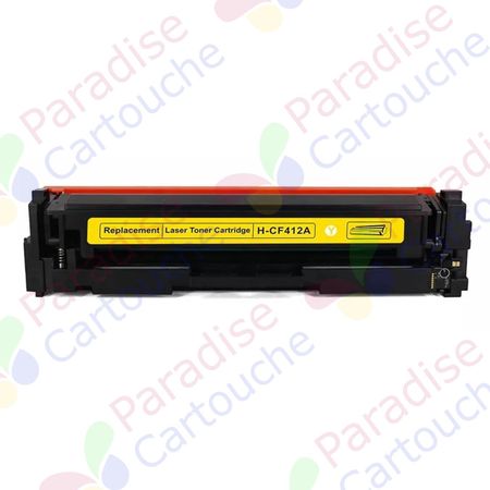 HP 410A (CF412A) toner compatible jaune (Paradise Cartouche)