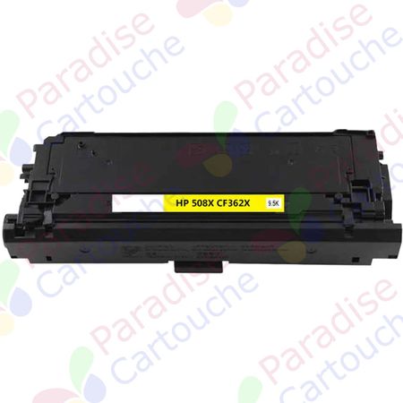 HP 508X (CF362X) toner compatible jaune haute capacité (Paradise Cartouche)