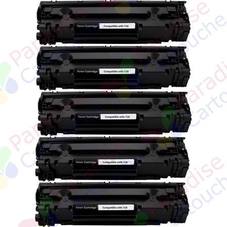 Canon 728 ensemble de 5 toner compatibles noir (Paradise Cartouche)