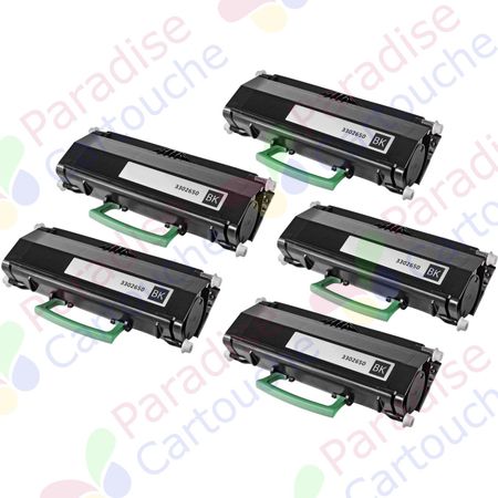 Dell 593-10335 (PK941) ensemble de 5 toner compatibles noir haute capacité (Paradise Cartouche)