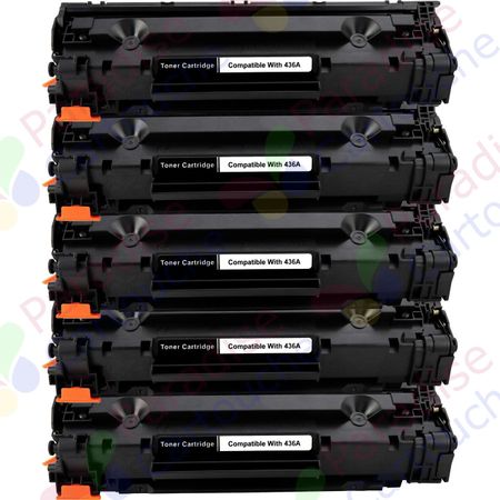 HP 36A (CB436A) ensemble de 5 toner compatibles noir (Paradise Cartouche)