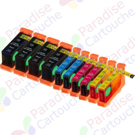 Lexmark 100XL ensemble de 10 cartouches d'encre compatibles haute capacité (Paradise Cartouche)