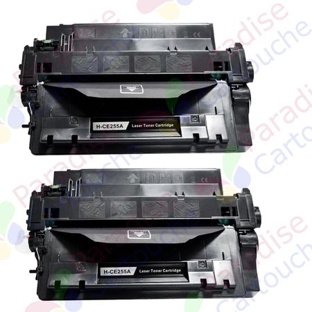 HP 55A (CE255A) ensemble de 2 toner compatibles noir (Paradise Cartouche)