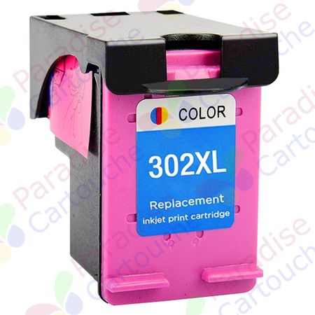 HP 302XL (F6U67AE) cartouche d'encre compatible couleur haute capacité (Paradise Cartouche)