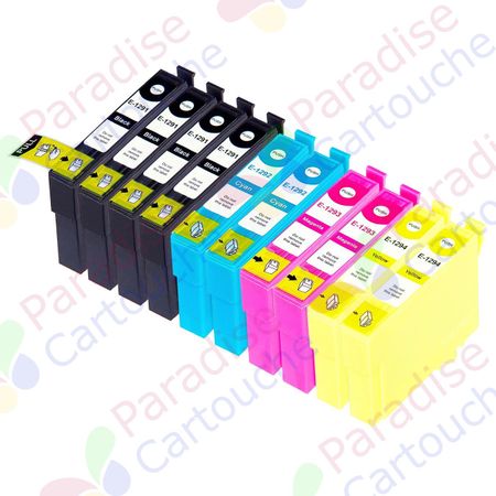 Epson T1295 ensemble de 10 cartouches d'encre compatibles (Paradise Cartouche)