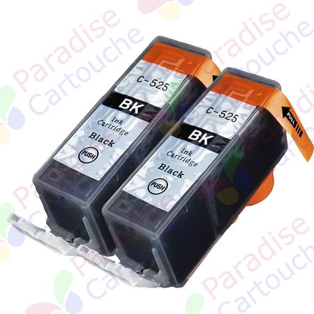 Canon PGI-525BK ensemble de 2 cartouches d'encre compatibles noir pigment (Paradise Cartouche)