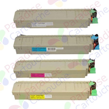 Oki C810, C810N, C830, C830N ensemble de 4 toner compatibles (Paradise Cartouche)