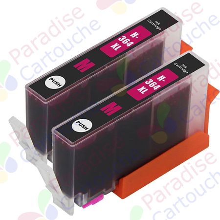 HP 364XL (CB324EE) ensemble de 2 cartouches d'encre compatibles magenta haute capacité (Paradise Cartouche)