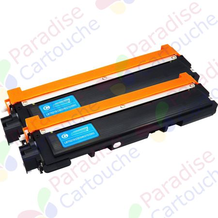 Brother TN230C ensemble de 2 toner compatibles cyan (Paradise Cartouche)