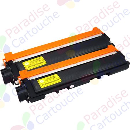 Brother TN230Y ensemble de 2 toner compatibles jaune (Paradise Cartouche)