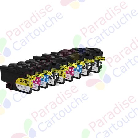 Brother LC3239 ensemble de 9 cartouches d'encre compatibles ultra haute capacité (Paradise Cartouche)