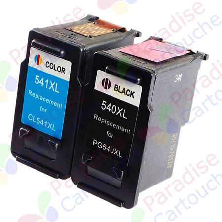 Canon PG-540XL & CLI-541XL ensemble de 2 cartouches d'encre compatibles haute capacité (Paradise Cartouche)